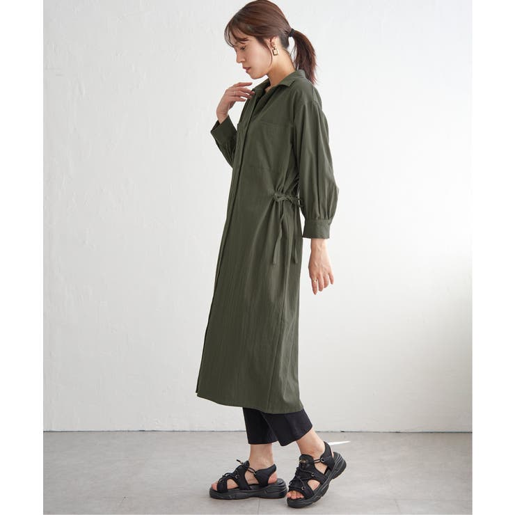 コットンスキッパーシャツワンピース | ikka  | 詳細画像13 