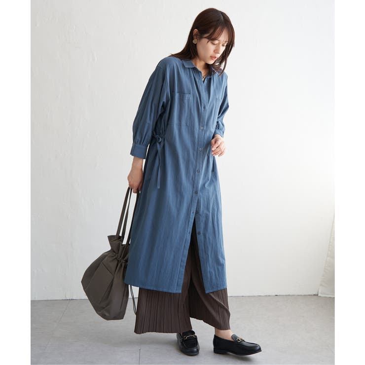 コットンスキッパーシャツワンピース | ikka  | 詳細画像16 