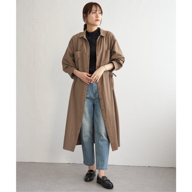 コットンスキッパーシャツワンピース | ikka  | 詳細画像17 