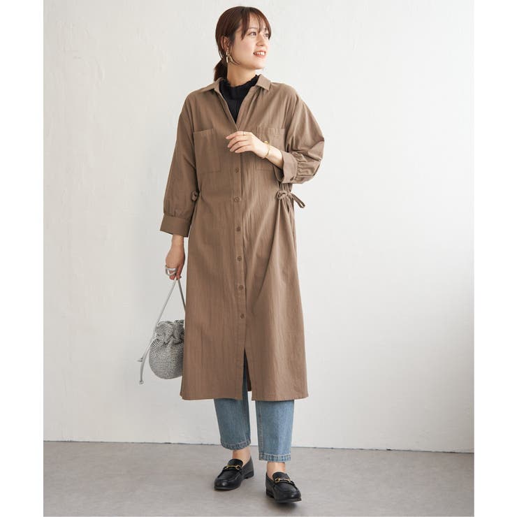 コットンスキッパーシャツワンピース | ikka  | 詳細画像20 