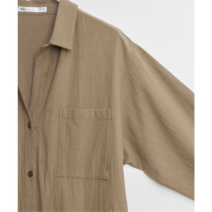 コットンスキッパーシャツワンピース | ikka  | 詳細画像25 