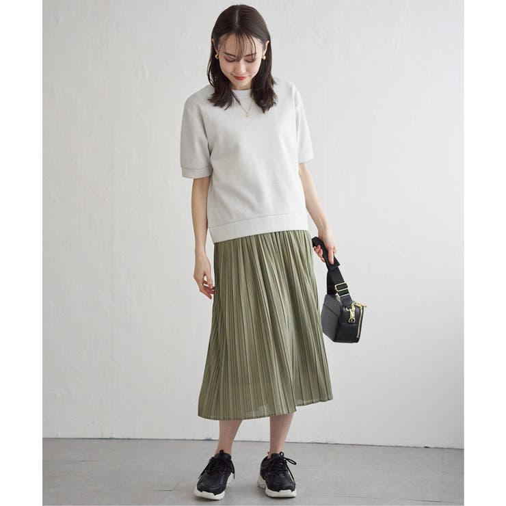 ラメパフプルオーバープリーツスカートセット | ikka  | 詳細画像1 