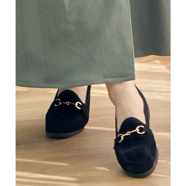 ブラック | フラットビットローファー | ikka 