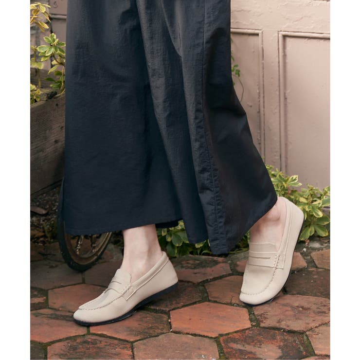 オフホワイト | 洗えるニットローファー | ikka 