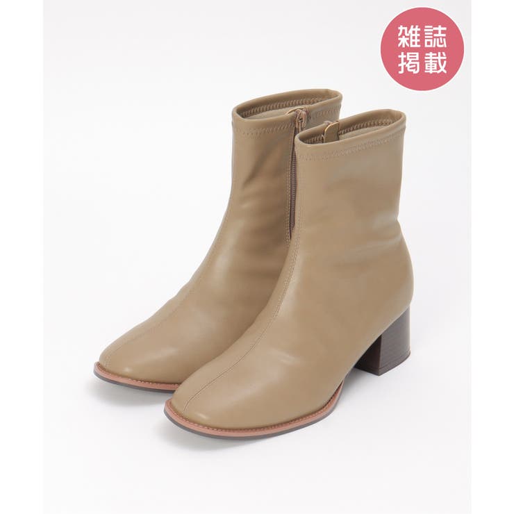 ベージュ | 【雑誌InRed11月号掲載】ストレッチヒールブーツ | ikka 