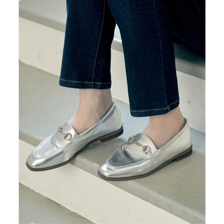 シルバー | 【雑誌InRed web10月号掲載】やわらかビットローファー | ikka 