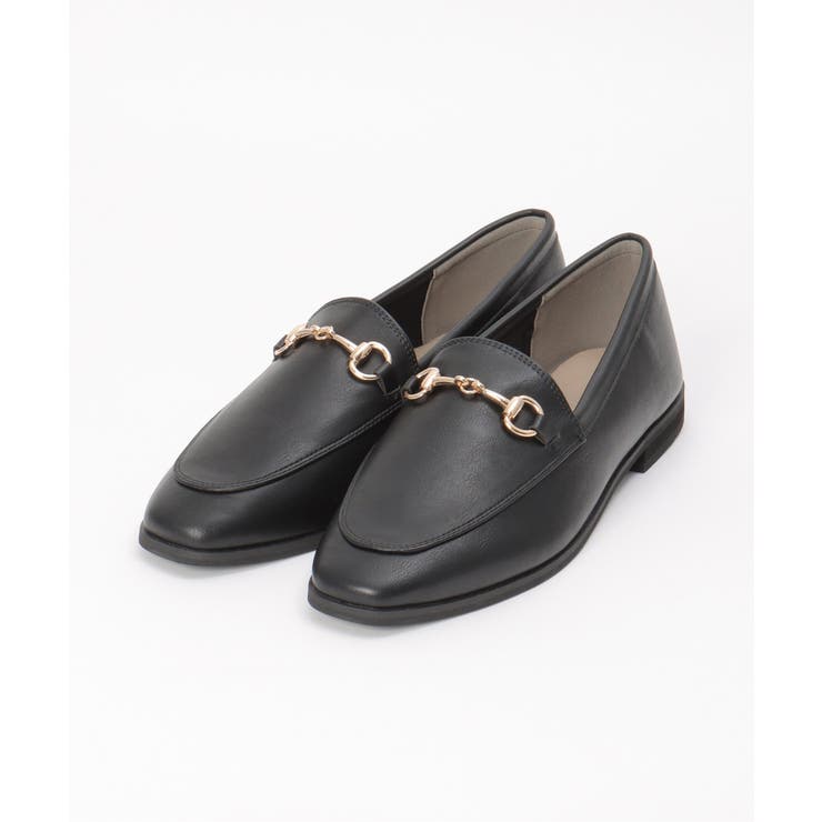 ブラック | 【雑誌InRed web10月号掲載】やわらかビットローファー | ikka 