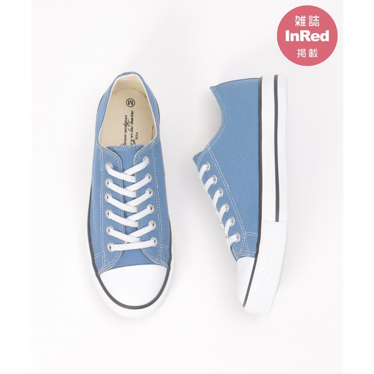 ブルー | 【雑誌InRed5月号掲載】撥水キャンバススニーカー【伸びる靴ひも】 | ikka 