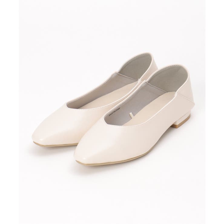 ホワイト | スクエアヒールパンプス | ikka 