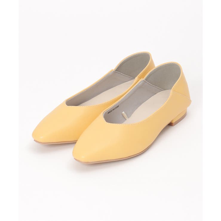 イエロー | スクエアヒールパンプス | ikka 