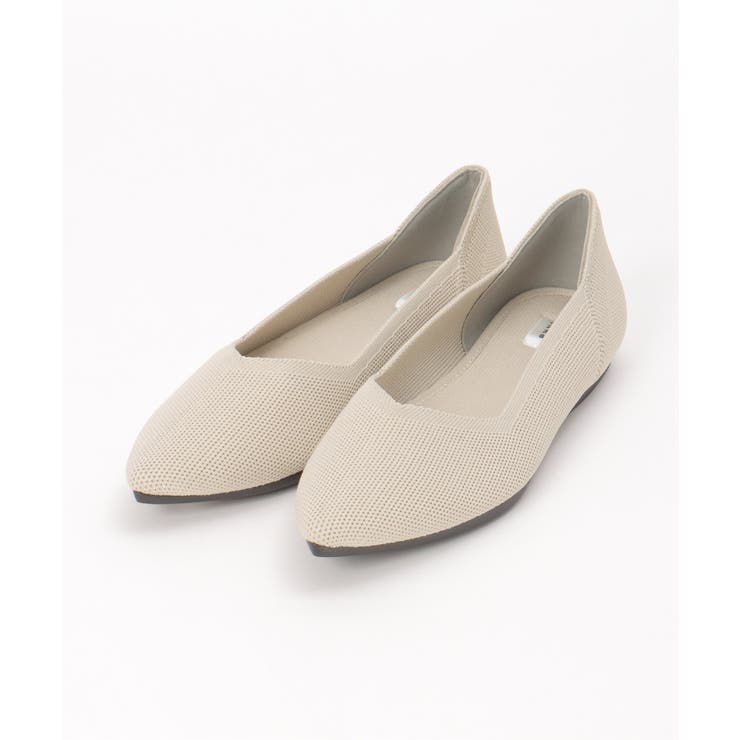 ライトグレー | 洗えるニットペタンコパンプス | ikka 