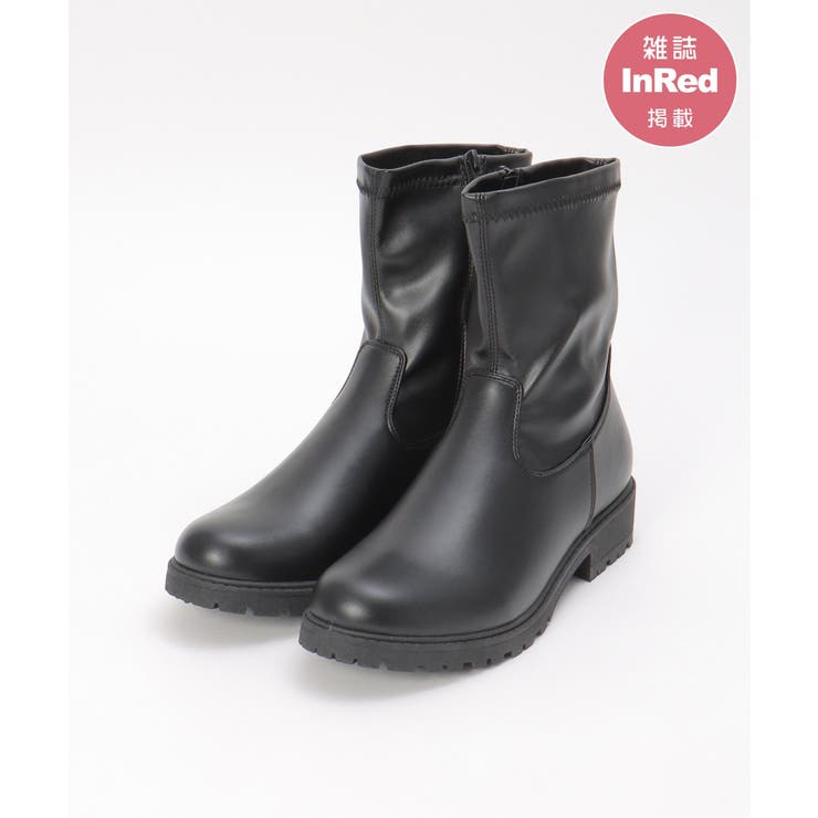 ブラック | 【雑誌InRed1月号掲載】ソフトトラックソールブーツ | ikka 