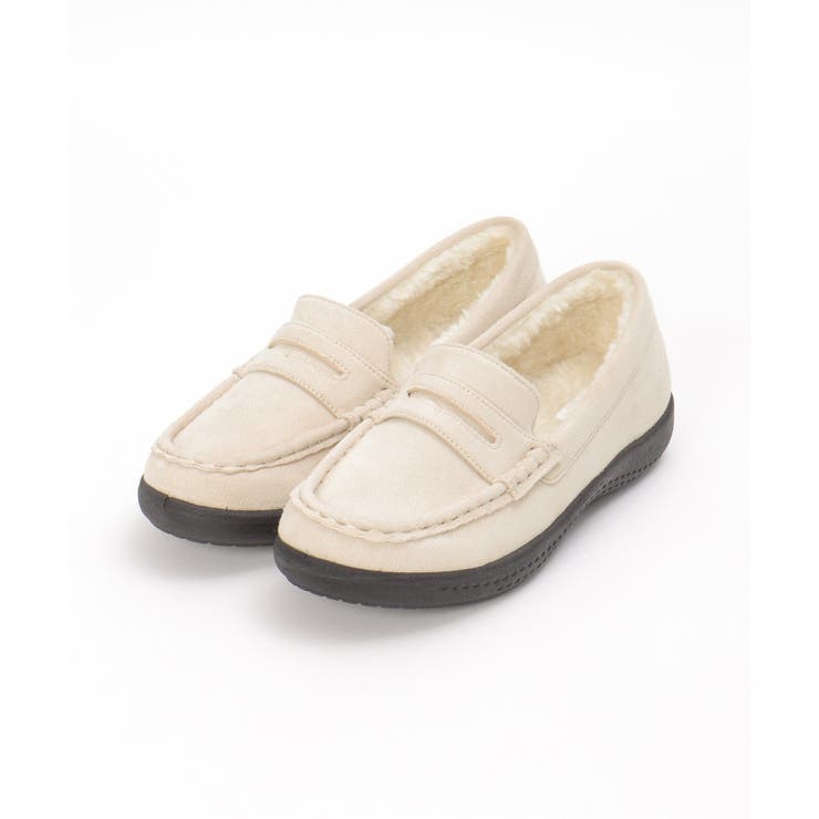 アイボリー | フェイクスエードローファー | ikka 