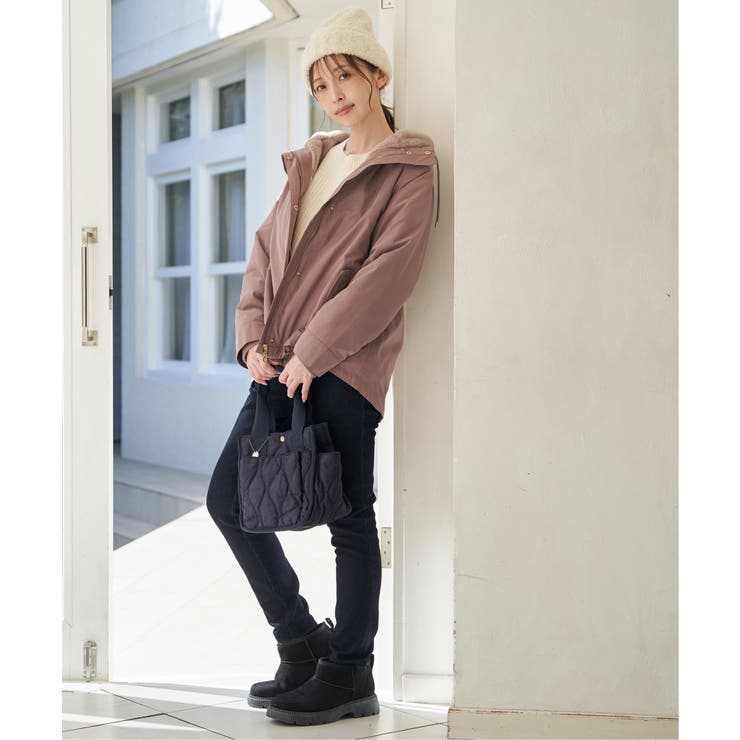 ムートンショートヒールブーツ | ikka  | 詳細画像11 