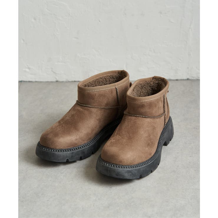 ムートンショートヒールブーツ | ikka  | 詳細画像12 