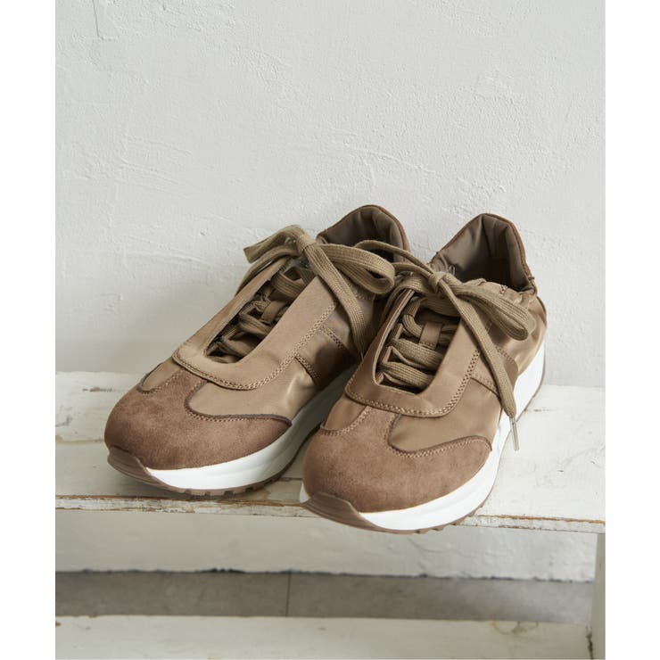 【雑誌InRed11月号掲載】サテンスエードコンビスニーカー | ikka  | 詳細画像3 