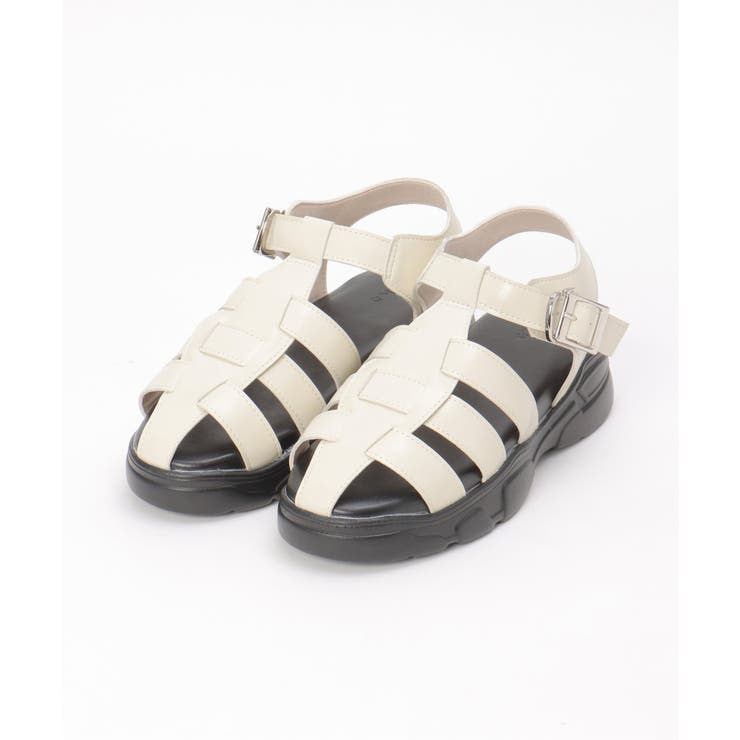 オフホワイト | グルカ厚底サンダル | ikka 