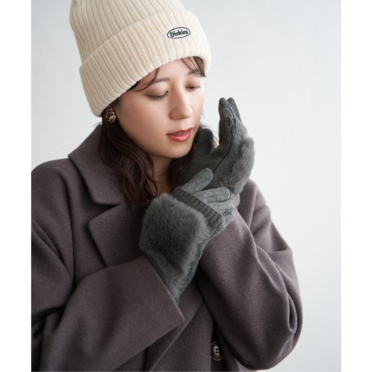 3WAYファー&ニットグローブ | ikka  | 詳細画像3 