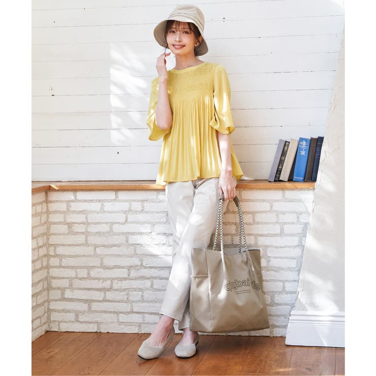 撥水ロゴ入りビッグトートバッグ | ikka  | 詳細画像5 