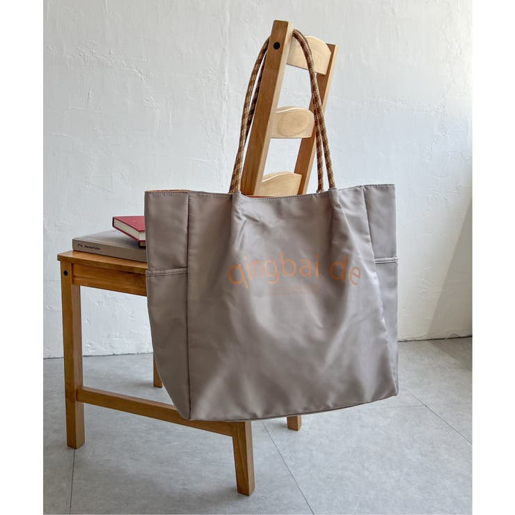 撥水ロゴ入りビッグトートバッグ | ikka  | 詳細画像8 