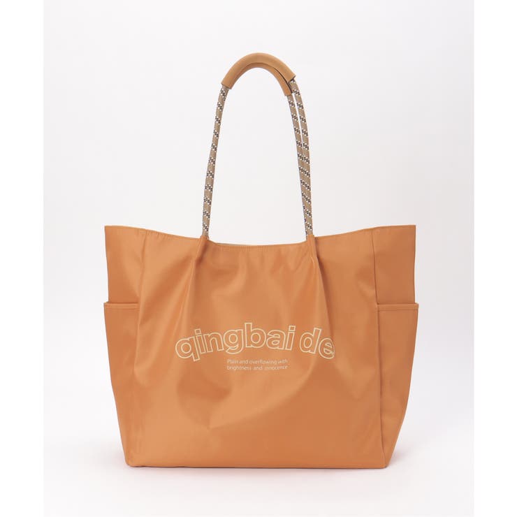 オレンジ | 撥水ロゴ入りビッグトートバッグ | ikka 