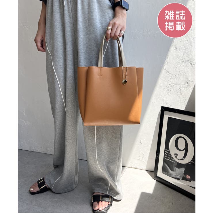 モカ | 【雑誌InRed11月号掲載】GOKU楽PU三層ミニトートバッグ【軽量】 | ikka 
