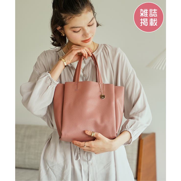 シアンピンク | 【雑誌InRed11月号掲載】GOKU楽PU三層ミニトートバッグ【軽量】 | ikka 