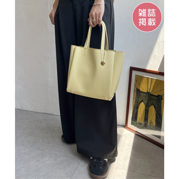 レッド | 【雑誌InRed11月号掲載】GOKU楽PU三層ミニトートバッグ【軽量】 | ikka 