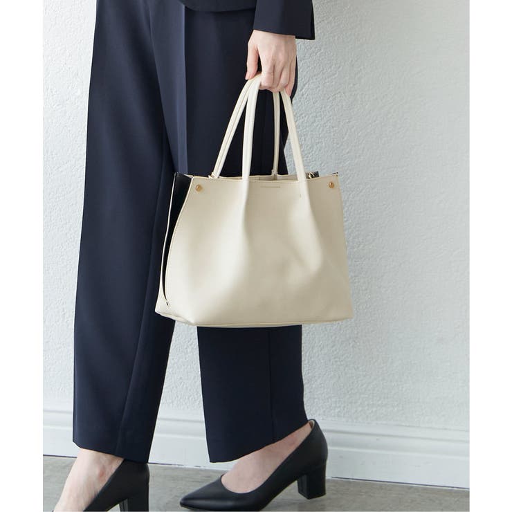 PUサイド切り替えトートバッグ | ikka  | 詳細画像6 