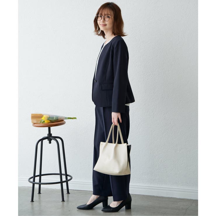 PUサイド切り替えトートバッグ | ikka  | 詳細画像8 