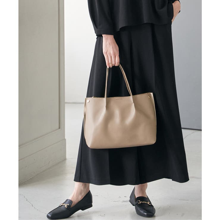 PUサイド切り替えトートバッグ | ikka  | 詳細画像9 