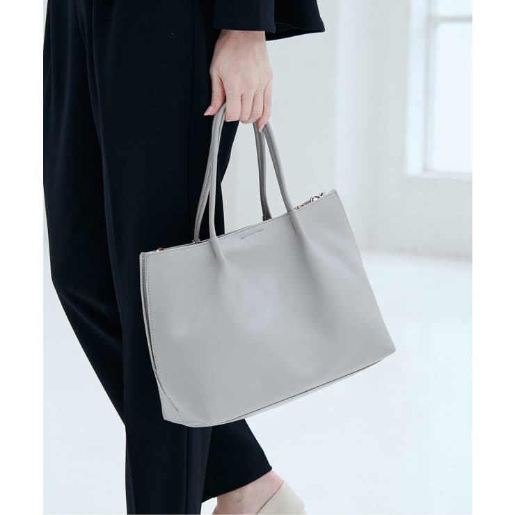 PUサイド切り替えトートバッグ | ikka  | 詳細画像1 