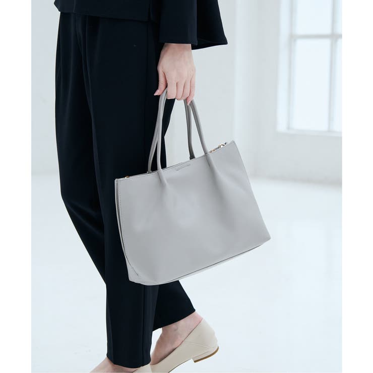 PUサイド切り替えトートバッグ | ikka  | 詳細画像2 