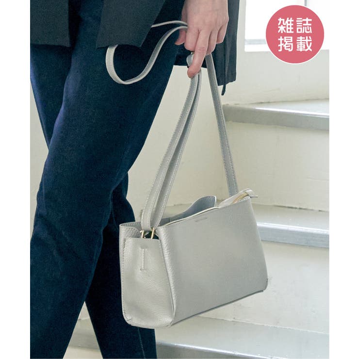 シルバー | 【雑誌InRed11月号掲載】GOKU楽PUミニショルダーバッグ【軽量】 | ikka 