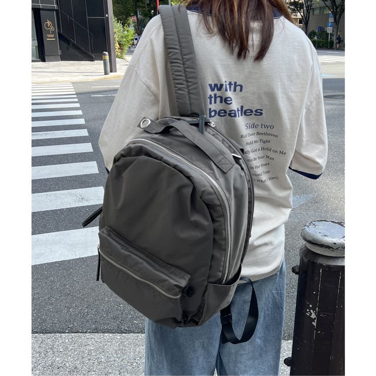 撥水ナイロン8ポケットリュック | ikka  | 詳細画像7 