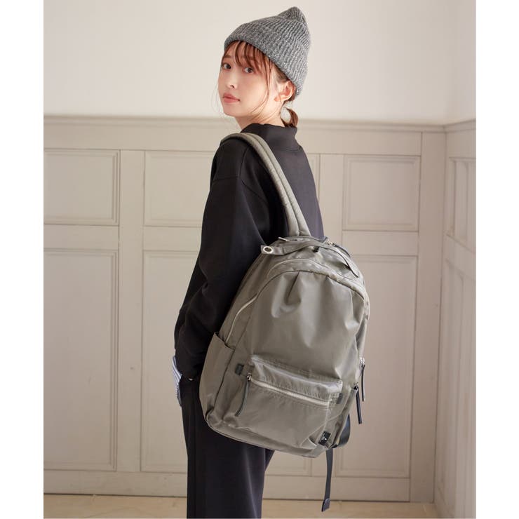 撥水ナイロン8ポケットリュック | ikka  | 詳細画像9 