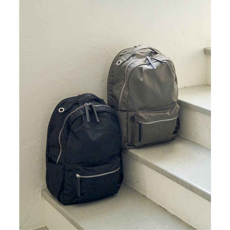 撥水ナイロン8ポケットリュック | ikka  | 詳細画像23 