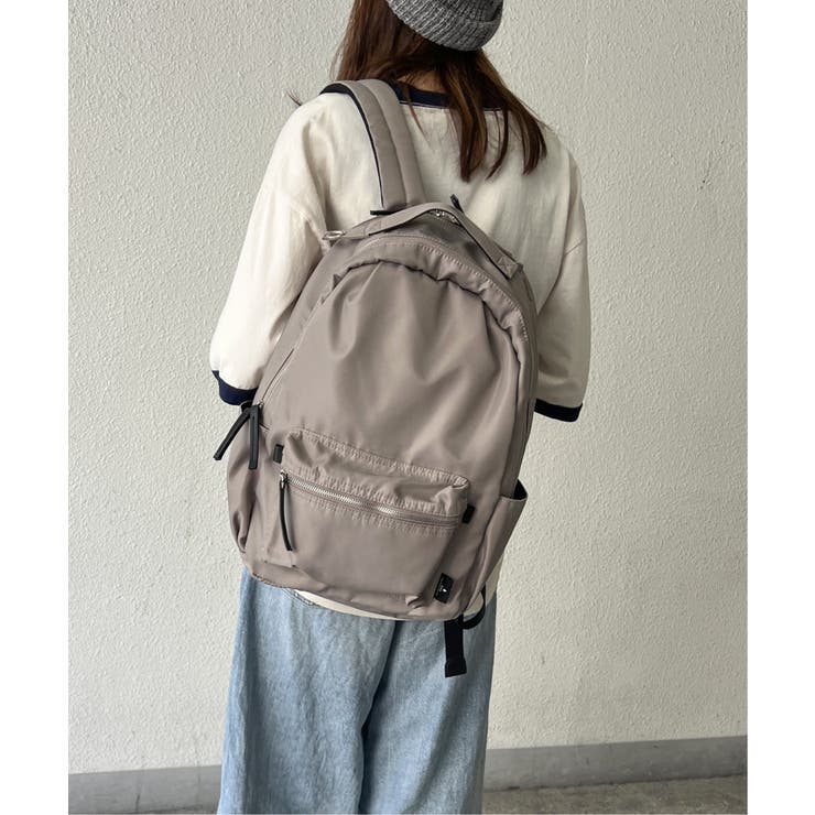 撥水ナイロン8ポケットリュック | ikka  | 詳細画像6 