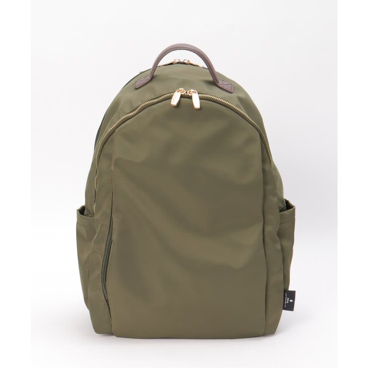 オリーブ | 撥水ナイロンPC隠しポケットリュック | ikka 