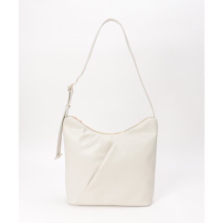 ホワイト | スクエアビッグショルダーバッグ | ikka 