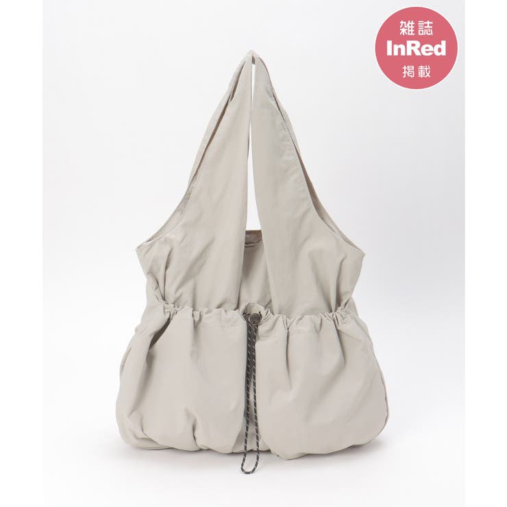 ライトグレー | 【雑誌InRed4月号掲載】撥水ドロストポケバルーントート | ikka 
