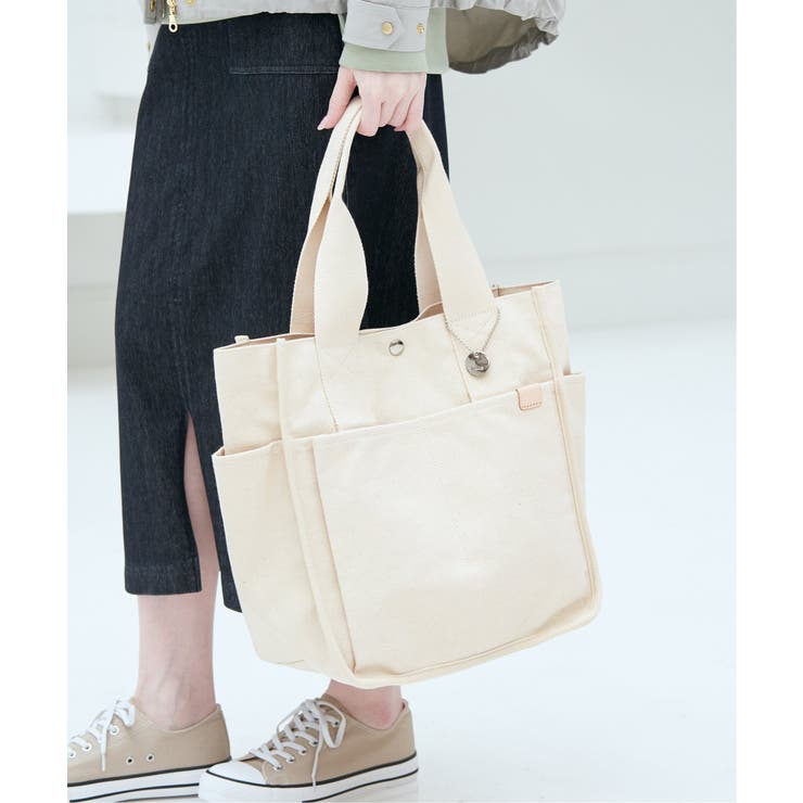 キャンバスパイピングビッグトートバッグ | ikka  | 詳細画像3 