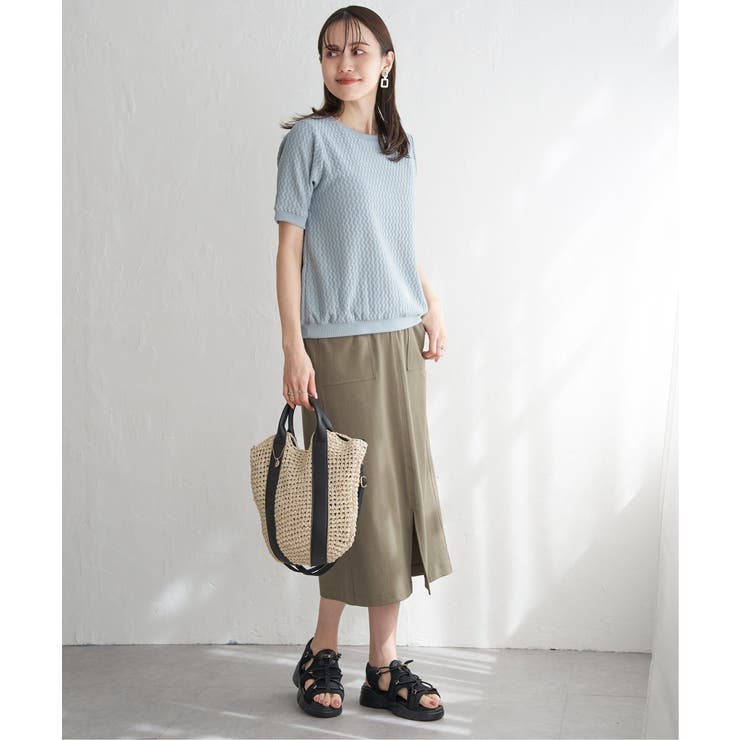 【雑誌InRed6月号掲載】雑材カラー持ち手2WAYバッグ | ikka  | 詳細画像10 