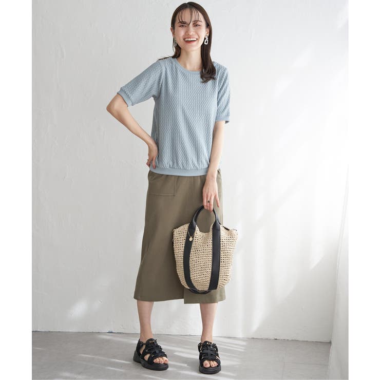 【雑誌InRed6月号掲載】雑材カラー持ち手2WAYバッグ | ikka  | 詳細画像11 