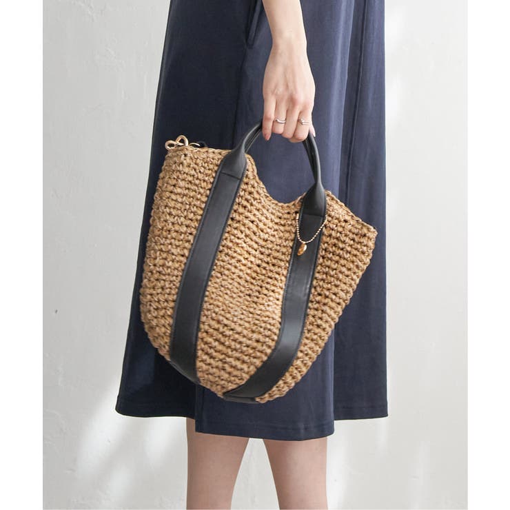 【雑誌InRed6月号掲載】雑材カラー持ち手2WAYバッグ | ikka  | 詳細画像12 