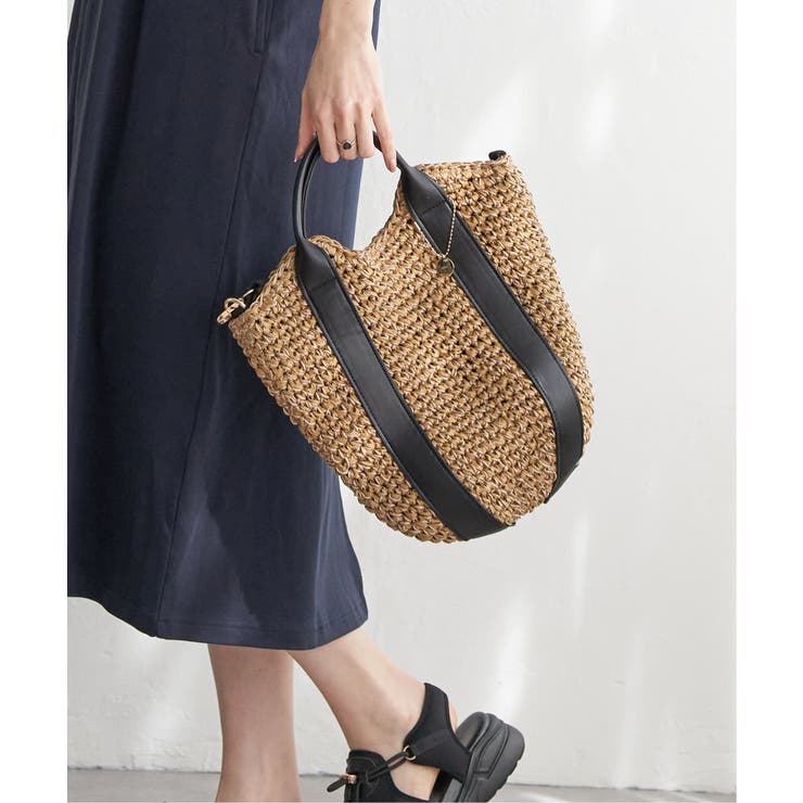 【雑誌InRed6月号掲載】雑材カラー持ち手2WAYバッグ | ikka  | 詳細画像13 