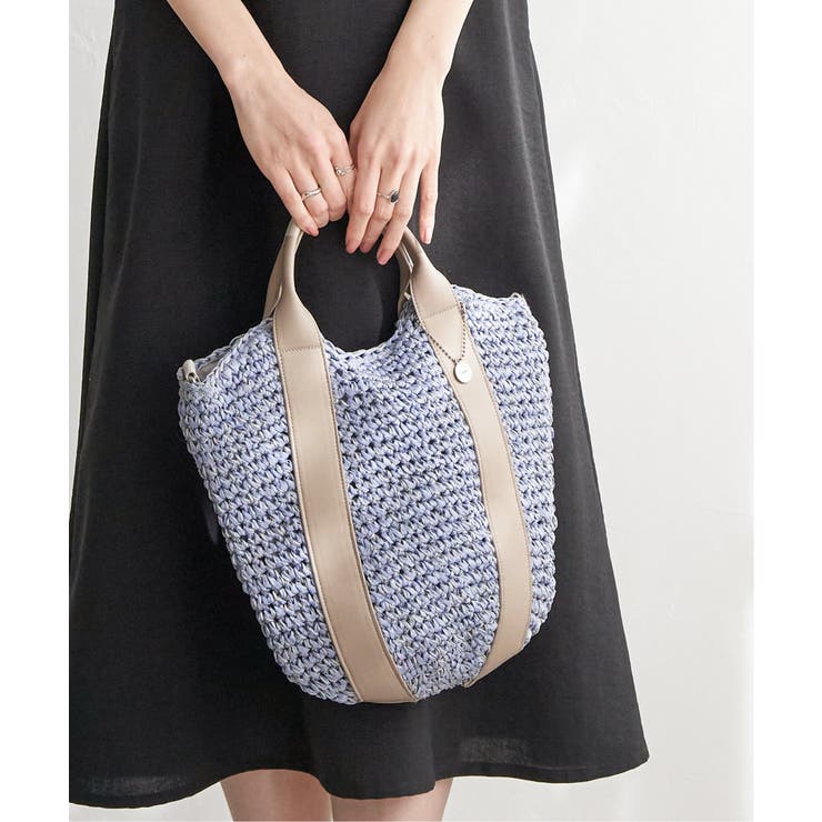 【雑誌InRed6月号掲載】雑材カラー持ち手2WAYバッグ | ikka  | 詳細画像4 