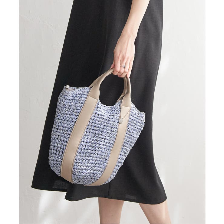 【雑誌InRed6月号掲載】雑材カラー持ち手2WAYバッグ | ikka  | 詳細画像5 