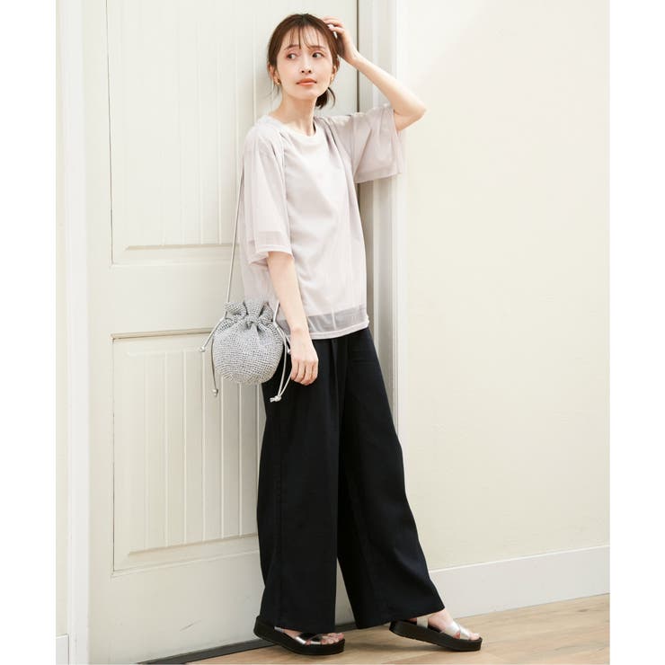 【雑誌InRed6月号掲載】細編み巾着ショルダーバッグ | ikka  | 詳細画像6 