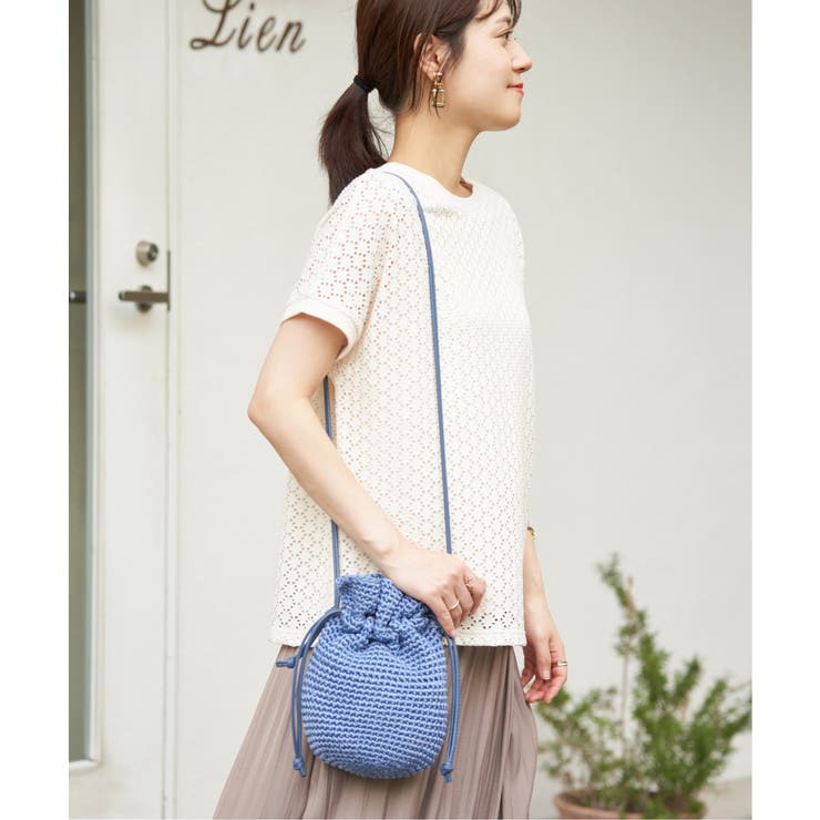 【雑誌InRed6月号掲載】細編み巾着ショルダーバッグ | ikka  | 詳細画像13 